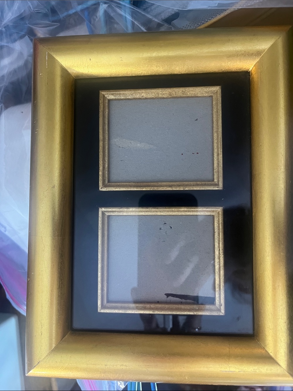 Gold and Black Double Photo Frame - Home Accent 659